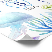 海少年誕生日マイルストーンサインポスター ポスター (角)