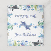 海少年誕生日食品座席表鯨 プレイスカード (外部開封)