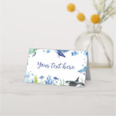 海少年誕生日食品座席表鯨 プレイスカード (裏面)