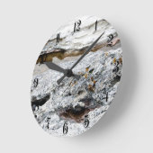 海岩模様 ラウンド壁時計 (傾斜)
