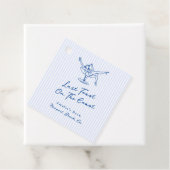 海岸お洒落でハンドドローされた青の最後のトースト フェイバータグ (インサイチュ)