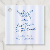 海岸お洒落でハンドドローされた青の最後のトースト フェイバータグ (正面)