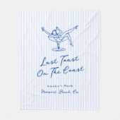 海岸お洒落でハンドドローされた青の最後のトースト フリースブランケット (正面)