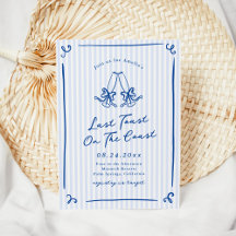 海岸お洒落でハンドドローされた青の最後のトースト