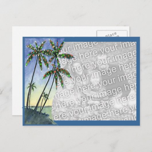 海岸からのクリスマス シーズンポストカード (正面/裏面)