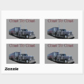 海岸から海岸へ 長方形シール (シート)