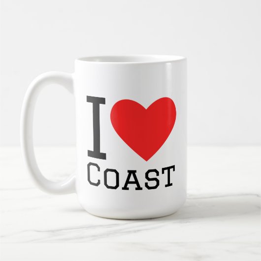 海岸が好き コーヒーマグカップ (左)