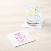 海岸でのラストパーティー　太陽と海の祝福 スクエアペーパーコースター (インサイチュ)