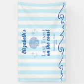 海岸でのラストパーティー 太陽と海の祝福 横断幕 (縦)