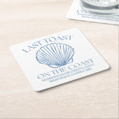 海岸での最後の乾杯　ウィムジカル スクエアペーパーコースター (アングル)