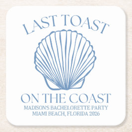 海岸での最後の乾杯　ウィムジカル スクエアペーパーコースター