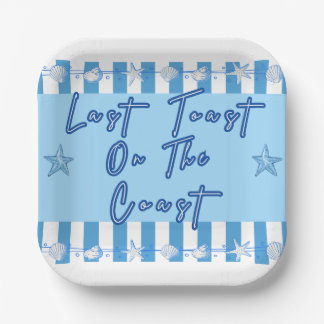 海岸での最後の乾杯 バチェロレッテの紙皿 ペーパープレート