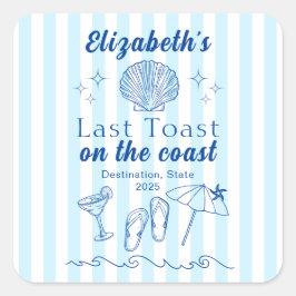 海岸での最後の乾杯 パーティー スクエアシール