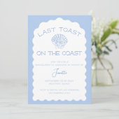 海岸での最後の乾杯 ビーチでの独身最後の週末 招待状 (スタンド正面)