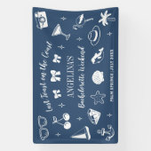 海岸での最後の乾杯　ビーチでの花嫁の最後の独身パーティー 横断幕 (縦)