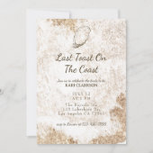 海岸での最後の乾杯 ビーチ独身最後のパーティー 招待状 (正面)