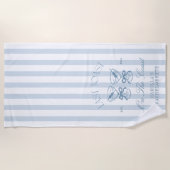 海岸での最後の乾杯 ビーチ独身最後の夜 ビーチタオル (正面)