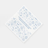 海岸での最後の乾杯 ブルー スタンダードランチョンナプキン (角)