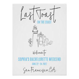 海岸での最後の乾杯 独身最後の夜の歓迎 ポスター