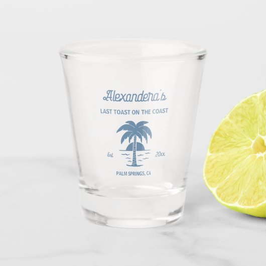 海岸での最後の乾杯 独身最後の夜 ショットグラス (正面)