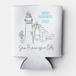 海岸での最後の乾杯 独身最後の夜 缶クーラー