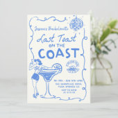 海岸での最後の乾杯 独身最後の週末 招待状 (スタンド正面)