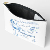 海岸でハンドドローされた最後のトーストバチェロレッテ アクセサリーポーチ (見開き)