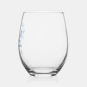 海岸でハンドドローされた最後のトーストバチェロレッテ ステムなしワイングラス (左)