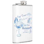 海岸でハンドドローされた最後のトーストバチェロレッテ フラスク (右)