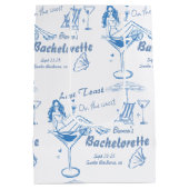 海岸でハンドドローされた最後のトーストバチェロレッテ ミディアムペーパーバッグ (裏面)