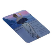 海岸でワインを飲む少女 マグネット (右側)