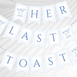 海岸で彼女の最後のトースト バンティングフラッグ