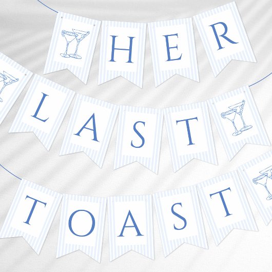 海岸で彼女の最後のトースト バンティングフラッグ