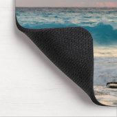 海岸で衝突する波 マウスパッド (コーナー)