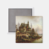 海岸で1872年 マグネット (正面/裏面)