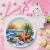 海岸で ペーパープレート (パーティー)
