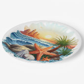 海岸で ペーパープレート (アングル)