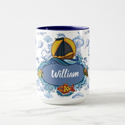 海岸で マグカップ (中央)