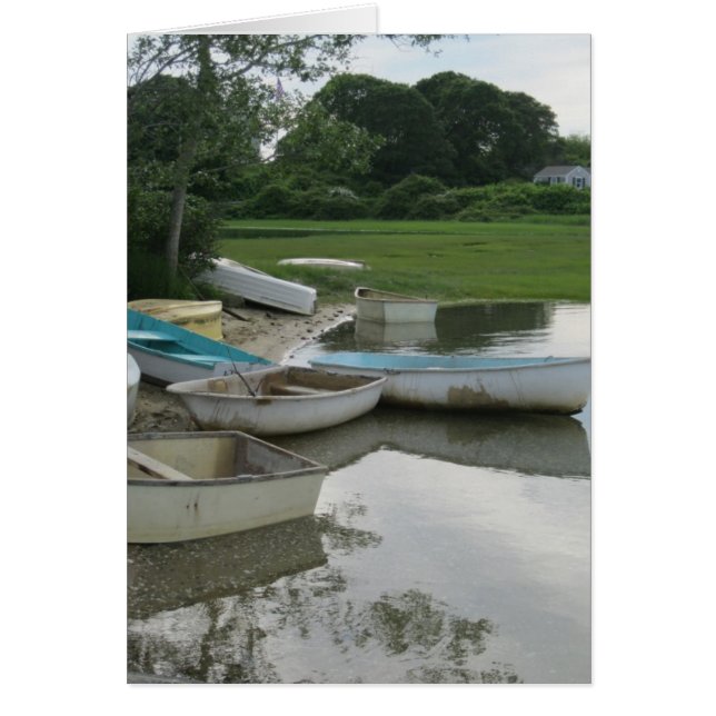 "海岸で"分散するボート (正面)