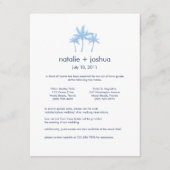 海岸によっては結婚式の調節カードが夢を見ます エンクロージャーカード (正面)