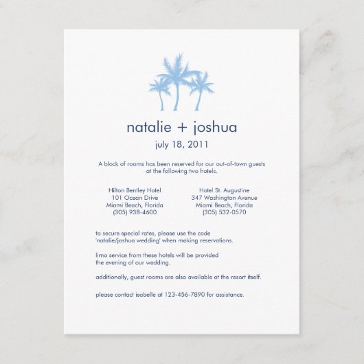 海岸によっては結婚式の調節カードが夢を見ます エンクロージャーカード (正面)