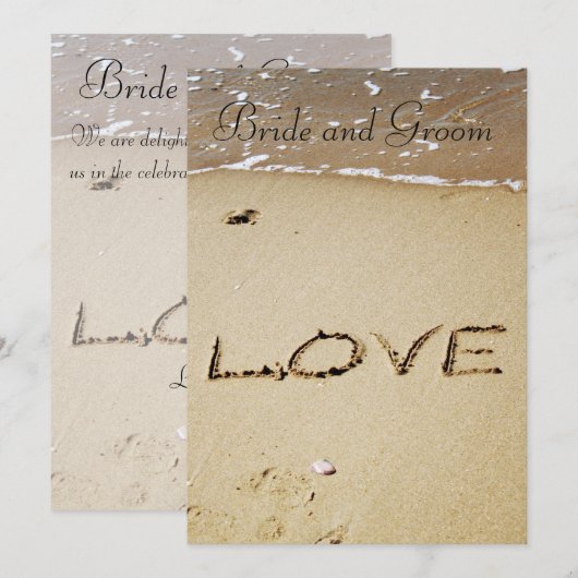 海岸に住む愛 招待状 (正面/裏面)