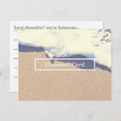 海岸に打ち上げられた波のコメントカード ポストカード (正面/裏面)