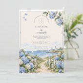 海岸のあじさいの結婚式 招待状 (スタンド正面)