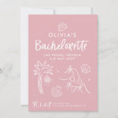 海岸のお洒落inviで手引きトーストのトースト 招待状 (正面)