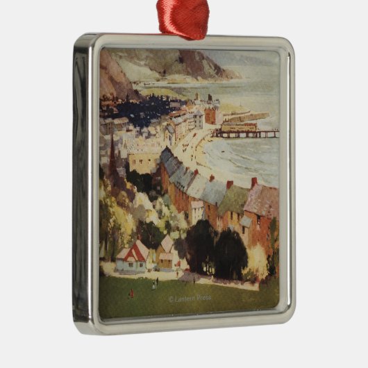 海岸のイギリスの鉄道ポスターのアンテナ メタルオーナメント (右)