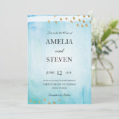 海岸のウェディング招待状 招待状 (スタンド正面)