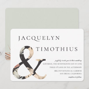 海岸のオアシス ボヘミアンチック アンパサンド ウェディング 招待状