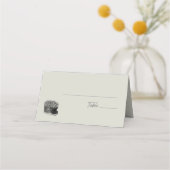 海岸のオシャレな夏のビーチでのデスティネーションウェディング プレイスカード (正面)