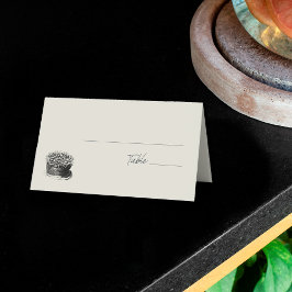 海岸のオシャレな夏のビーチでのデスティネーションウェディング プレイスカード